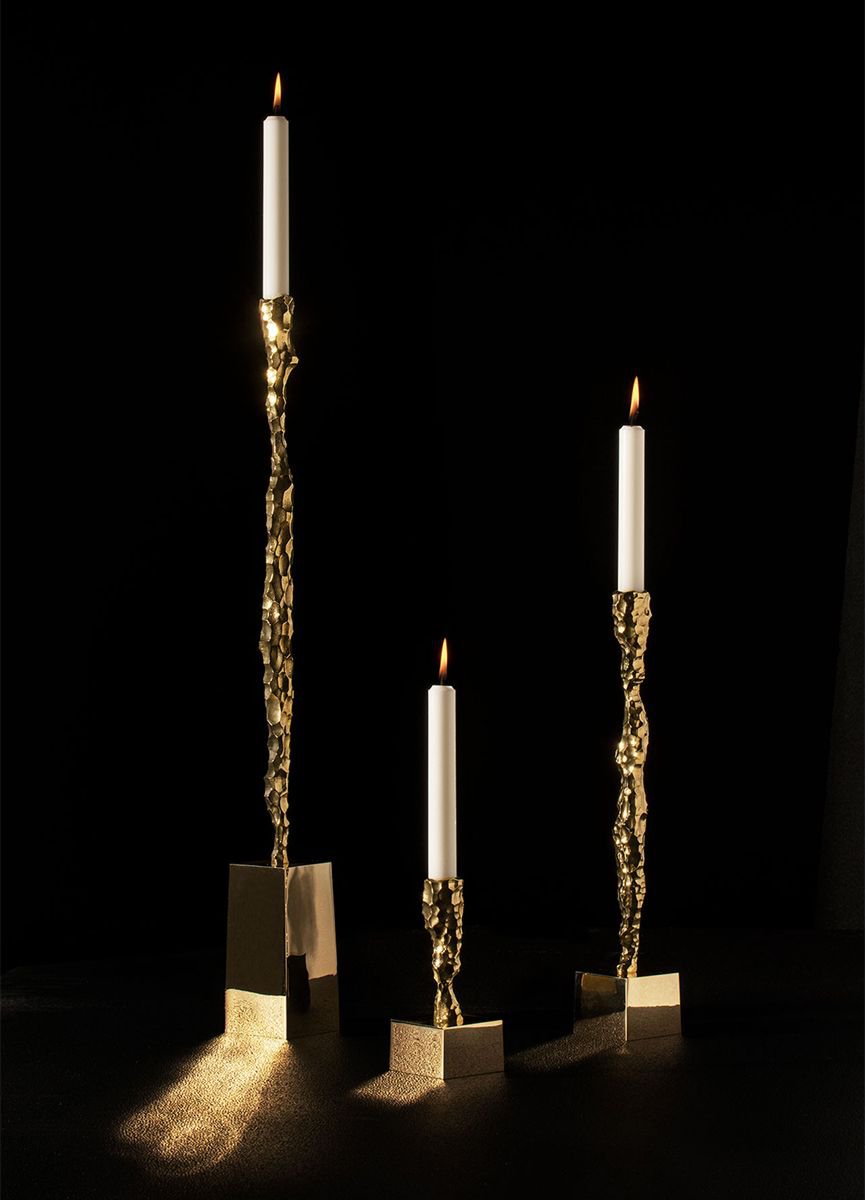 Skultuna Opaque Candle Holder Brass, Medium