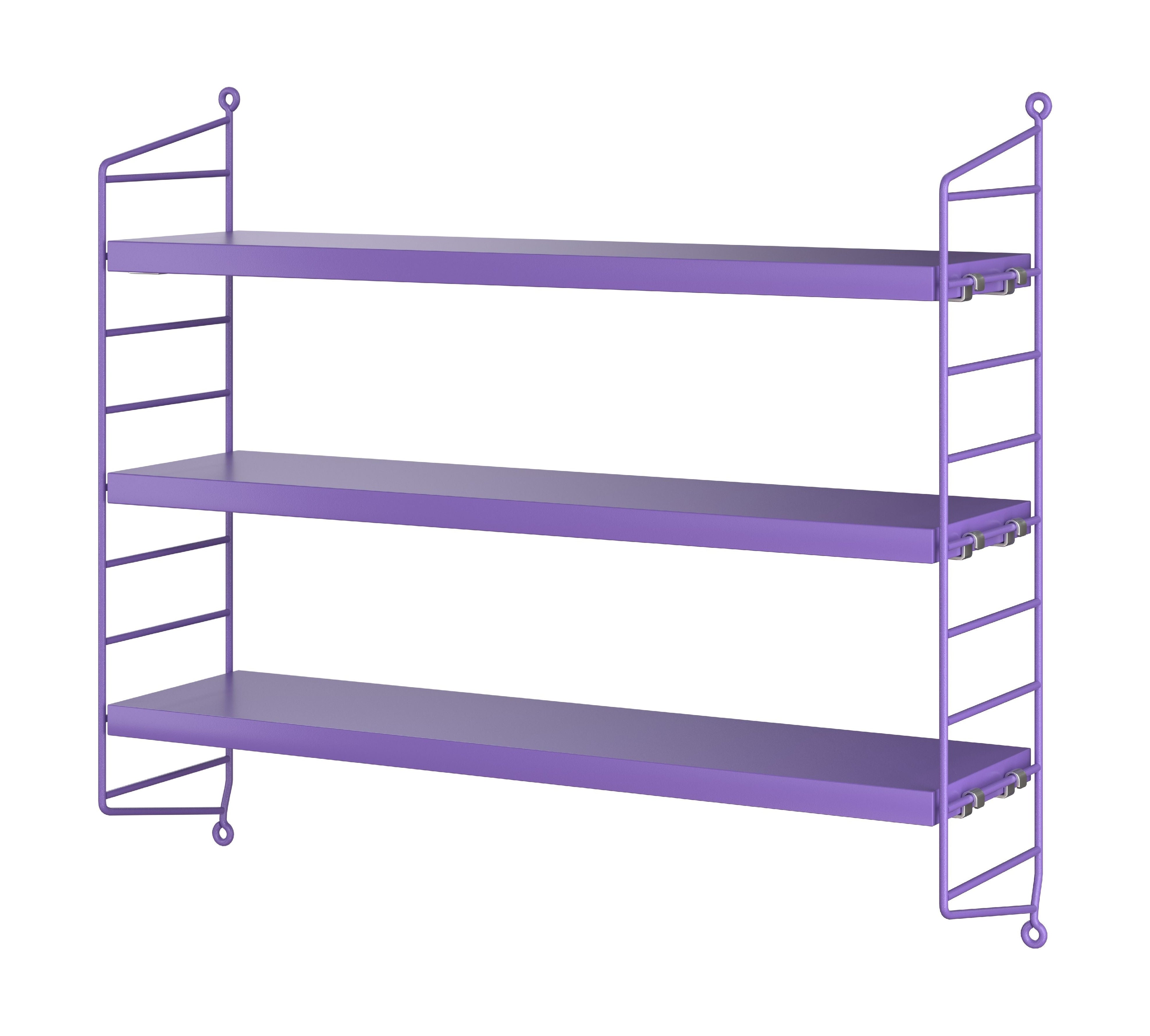 String Furniture String Pocket Wall Shelf, Purple