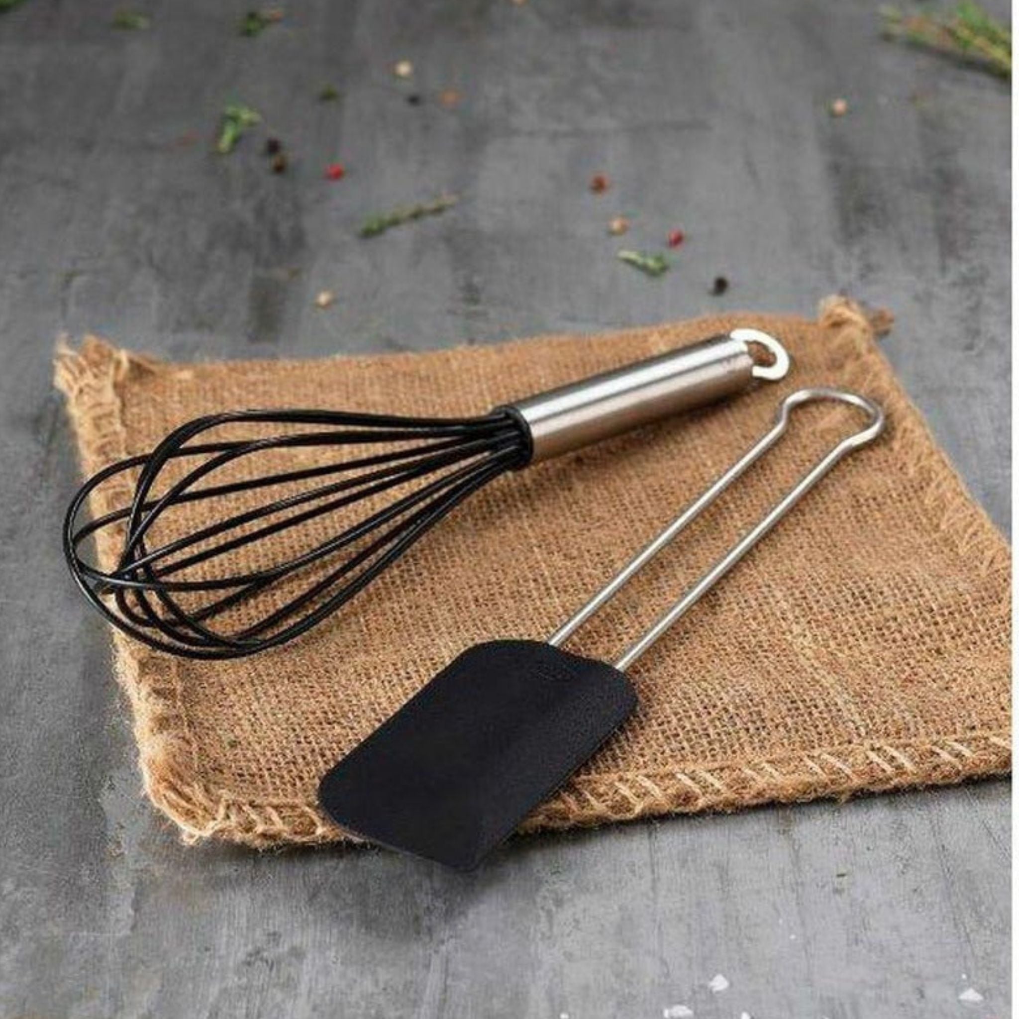 Rösle Spatula / Scraper těsto 26 x 5 cm, ocel / černá