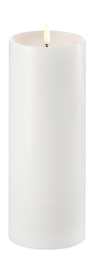 Uyuni Lighting LED Pillar Kerze mit Schulter 3D Flamme ØxH 7,8x20,3 cm, Nordic White-Flameless Candles-Uyuni Lighting-UL-PI-NWS-C78020-UYU-5708311301711-inwohn