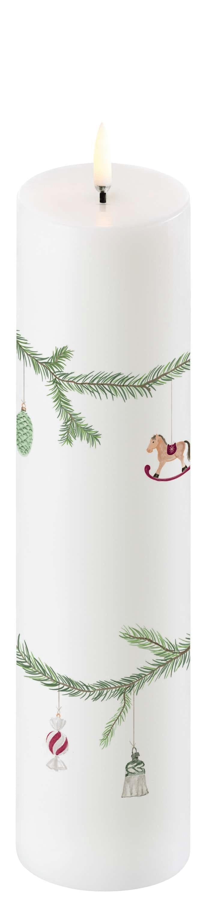 Uyuni Lighting Pillar Led Christmas Candle H 22 Cm. White
