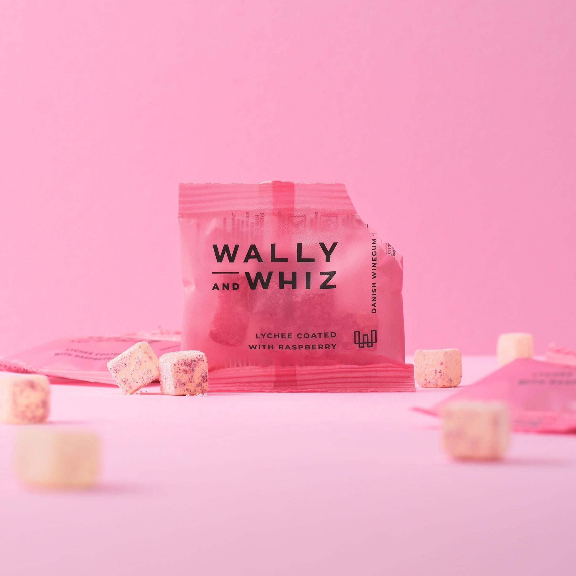 Wally And Whiz Wine Gum Jar With 125 Flowpacks, Lychee With Raspberry