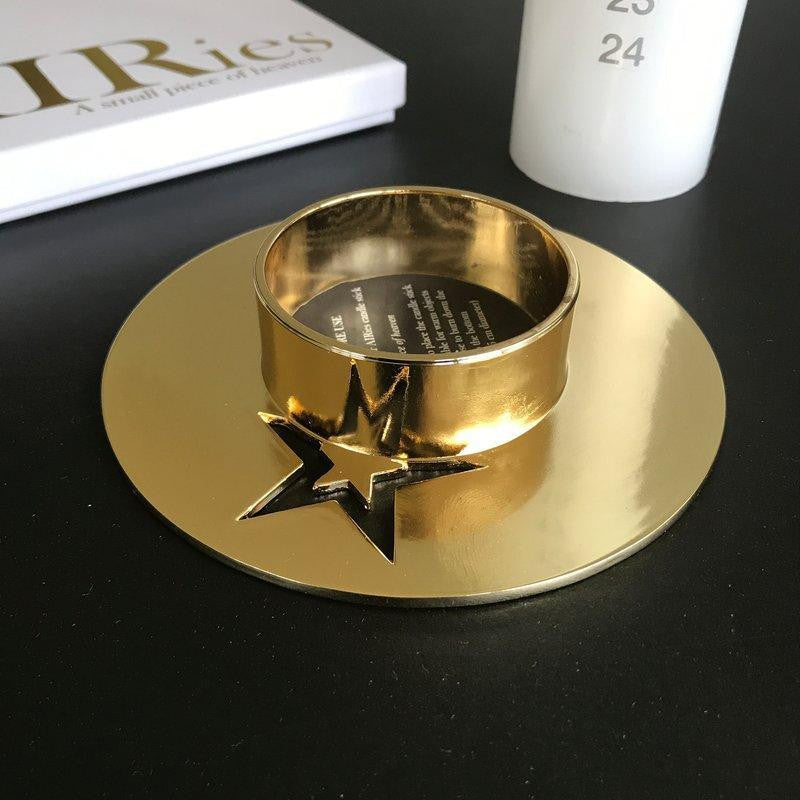 [product_category]-Ai Ries Candle Holder With Star, Gold-AIRies-5711336031488-93907-AIR-3