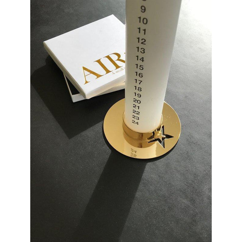 [product_category]-Ai Ries Candle Holder With Star, Gold-AIRies-5711336031488-93907-AIR-5