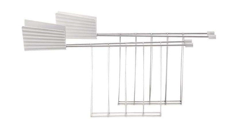 [product_category]-Alessi Pleated Tongs For Toaster Set Of 2, White-Alessi-8003299465293-MDL08RA W-ALE-1