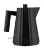 Alessi Plissé Water Kettle 1 liter, zwart