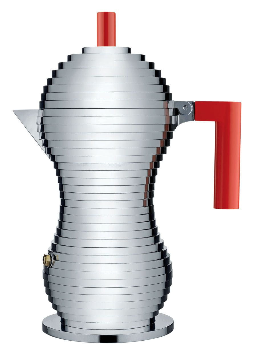 [product_category]-Alessi Pulcina Espresso Maker 6 Cups, Aluminium/Red-Alessi-8003299388103-MDL02/6 R-ALE-3