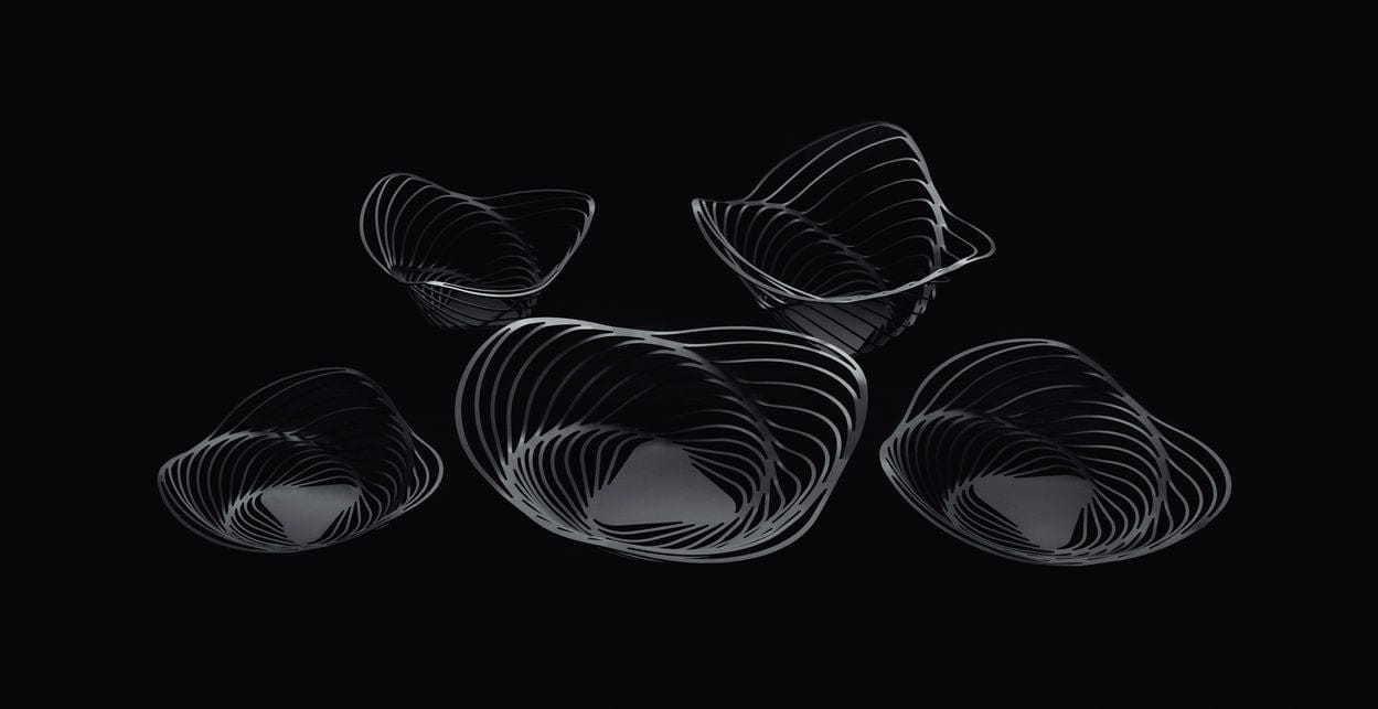 [product_category]-Alessi Trinity Basket Bowl, Black-Alessi-8003299440764-ACO02 B-ALE-9