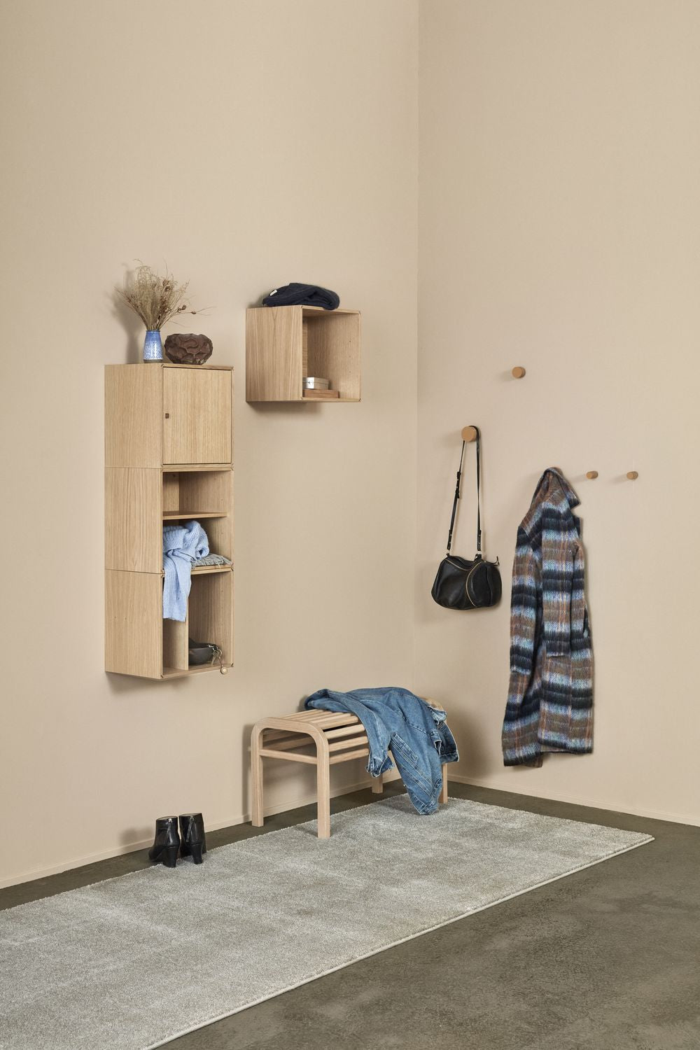 [product_category]-Andersen Furniture Contrast Hook Set Of 2 ø3 Cm, Oak/Black-Andersen Furniture-5713524020359-4-325020-AND-3
