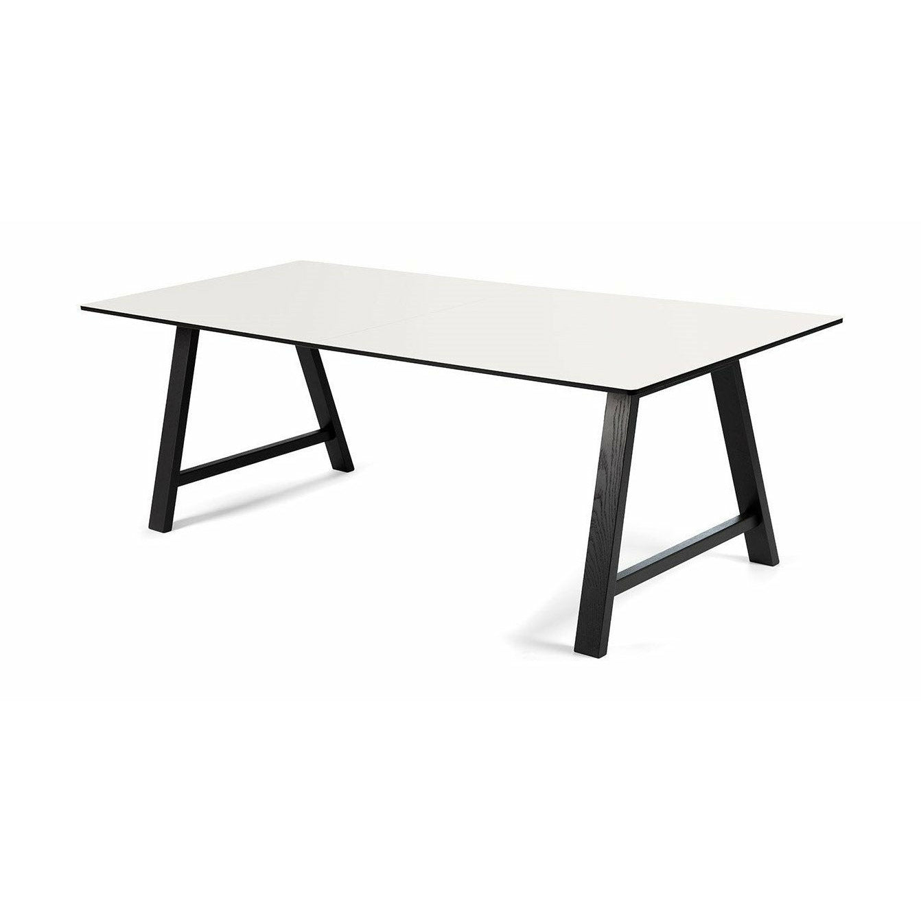 [product_category]-Andersen Furniture T1 Extendable Table, White Laminate, Black Frame, 160cm-Andersen Furniture-54789562325865-2-3006A01-AND-1