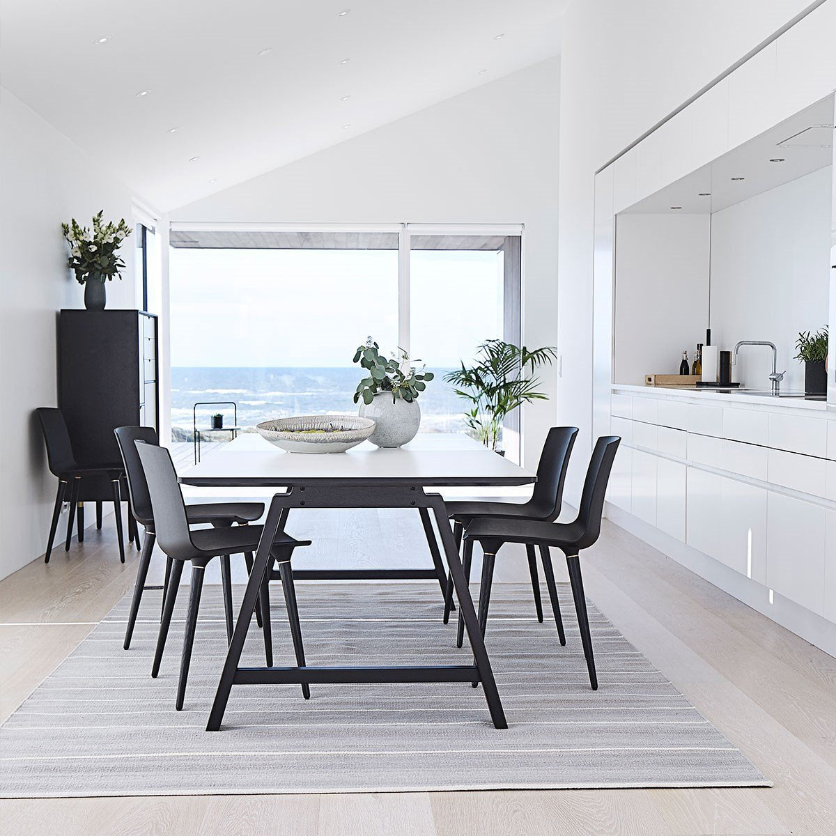 [product_category]-Andersen Furniture T1 Extendable Table, White Laminate, Black Frame, 160cm-Andersen Furniture-54789562325865-2-3006A01-AND-2
