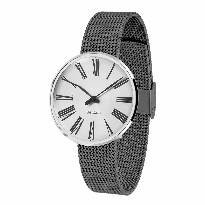 [product_category]-Arne Jacobsen Roman Watch 34 Mm, Steel/White/Grey-Arne Jacobsen Watches-5712799021108-3953309mgr-ARN-3