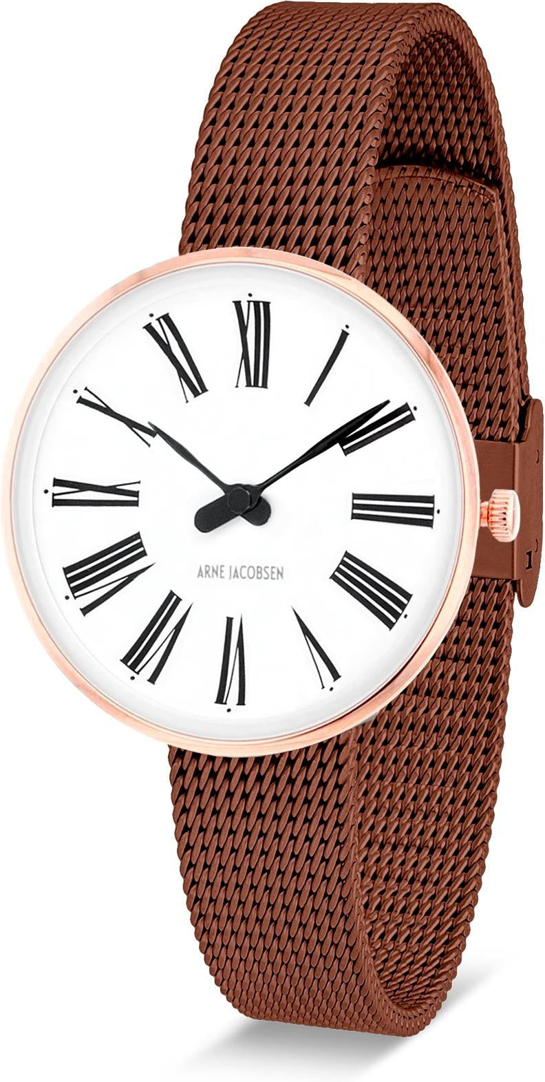 [product_category]-Arne Jacobsen Roman Wristwatch ø30, Rosé/ Copper Mesh-Arne Jacobsen Watches-5712799018139-3953315mku / 53315-1413-ARN-1