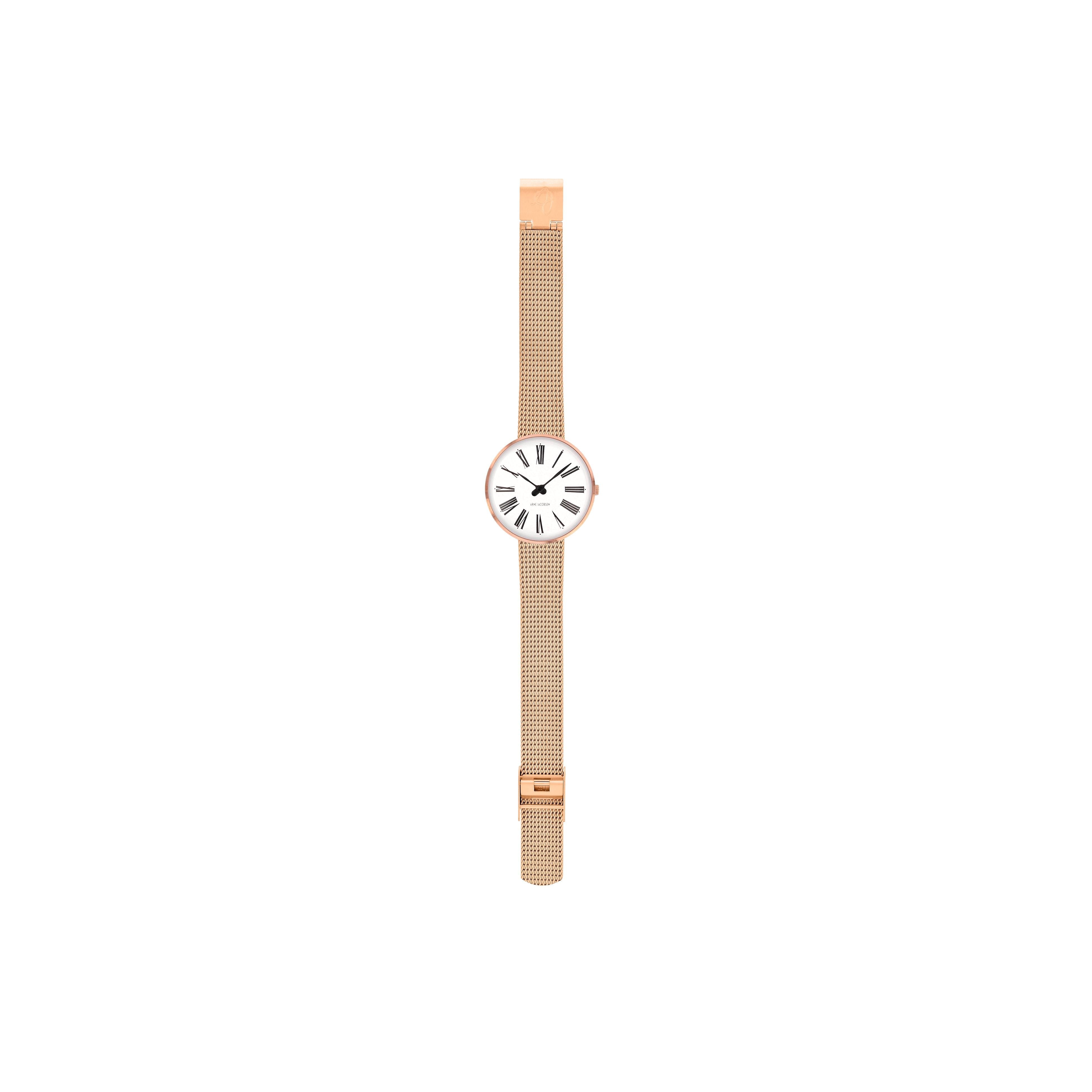 [product_category]-Arne Jacobsen Roman Wristwatch ø30, Rosé/ Rosé Mesh-Arne Jacobsen Watches-5712799018122-3953315mrg / 53315-1411-ARN-2