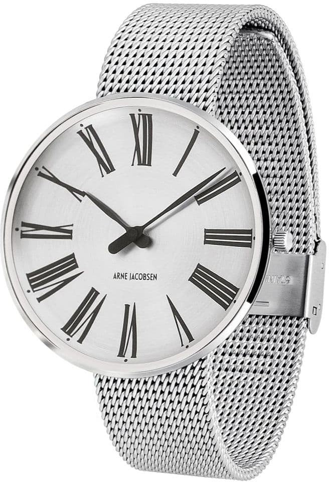[product_category]-Arne Jacobsen Roman Wristwatch ø40, Sunray/Silver Mesh-Arne Jacobsen Watches-5712799007300-3953310ms / 53310-2008-ARN-1