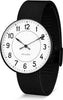 Arne Jacobsen Station Wristwatch Ø40, černá/černá síť