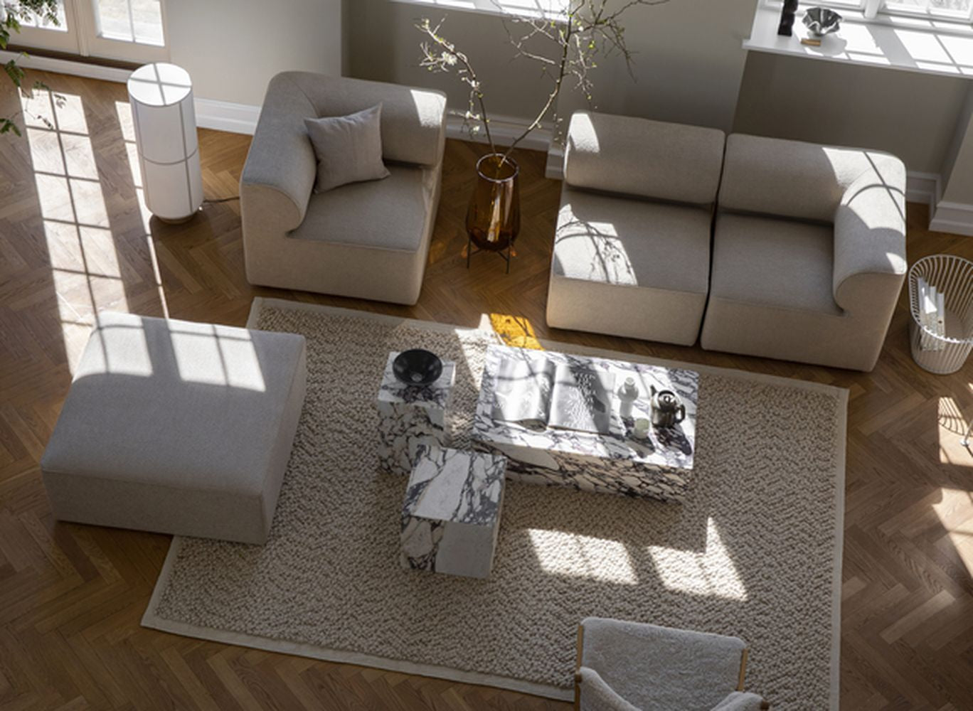 Audo Copenhagen Mimoides polštář 40x40 cm, bříza