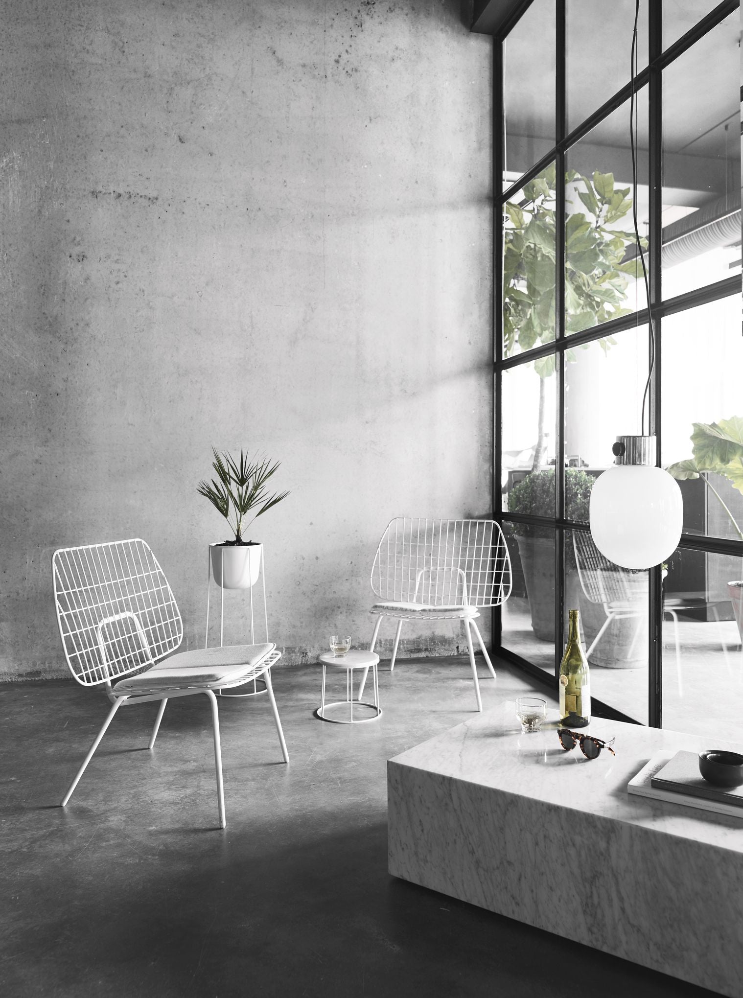 Audo Copenhagen WM String Seat Cushion Outdoor/Lounge, tmavě šedá