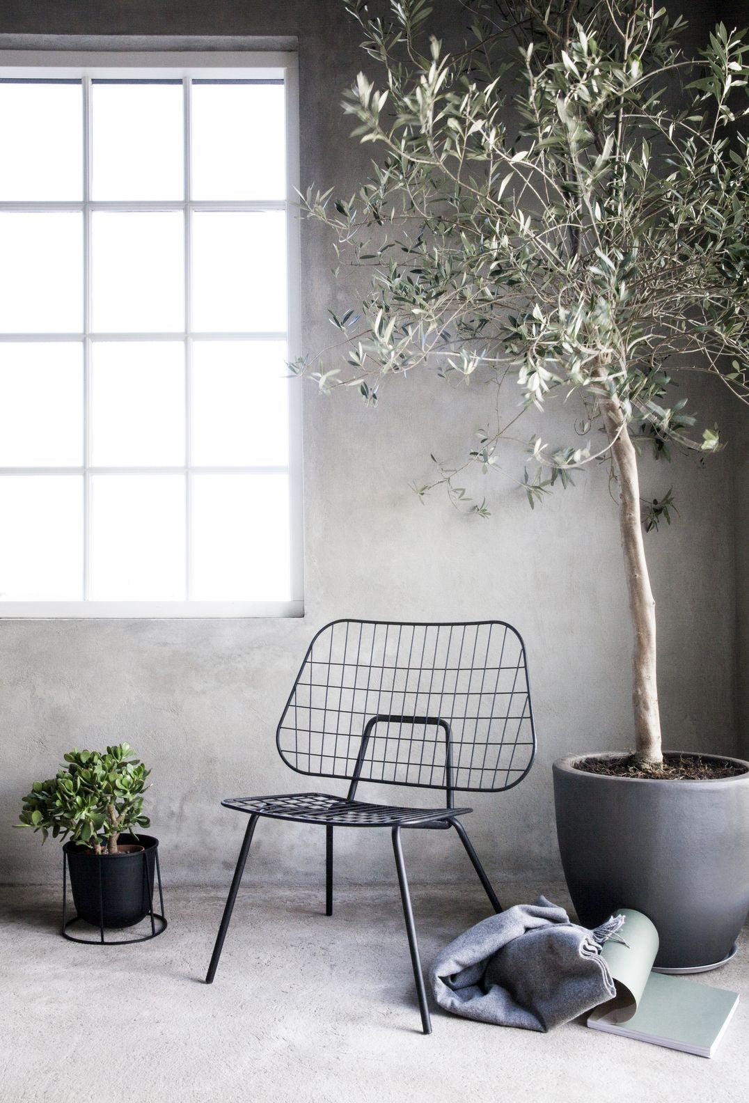 Audo Copenhagen WM String Seat Cushion Outdoor/Lounge, tmavě šedá
