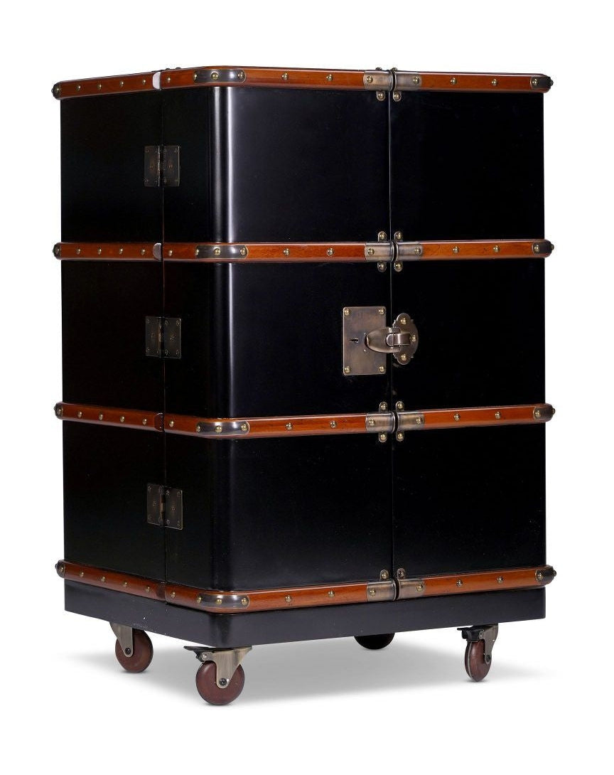 [product_category]-Authentic Models Polo Club Travel Suitcase Cabinet Bar, Black-Authentic Models-781934585589-MF114XB-AUT-1