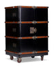 Autentické modely Polo Club Travel Travel Suitcase Cabinet Bar, černá