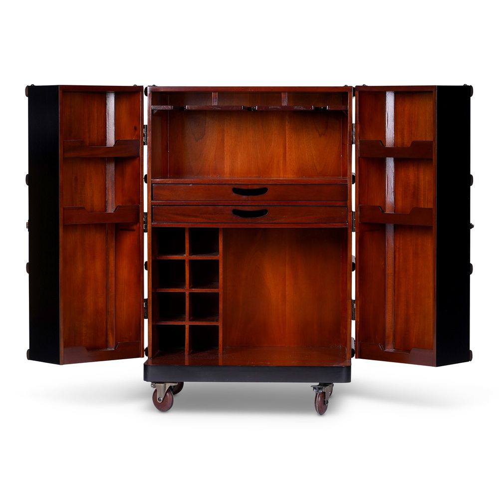 [product_category]-Authentic Models Polo Club Travel Suitcase Cabinet Bar, Black-Authentic Models-781934585589-MF114XB-AUT-2