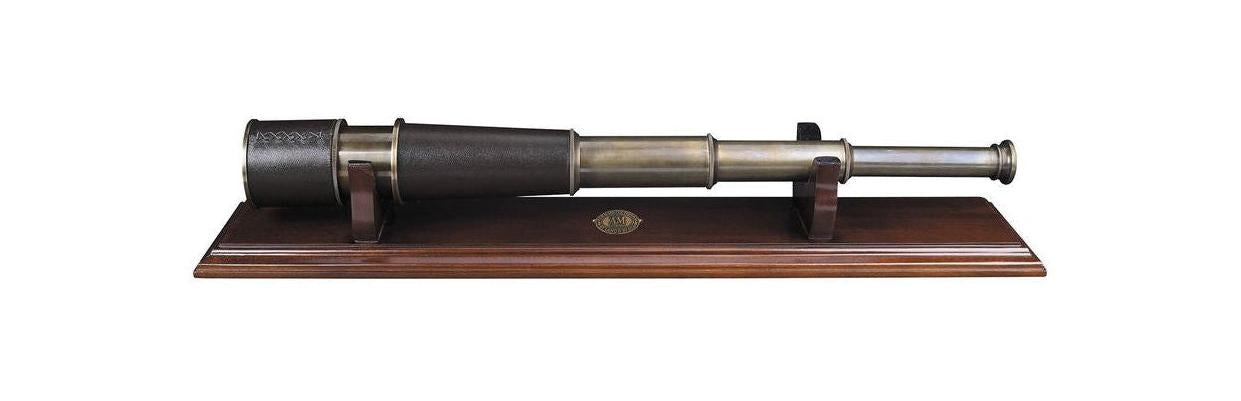 [product_category]-Authentic Models Spyglass Telescope With Leather Panel And Wooden Stand-Authentic Models-781934548799-KA023F-AUT-1