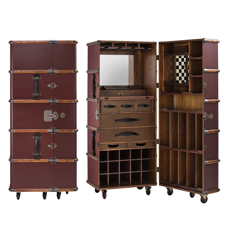 [product_category]-Authentic Models Stateroom Cabinet Case, Burgundy-Authentic Models-781934584995-MF078Y-AUT-2