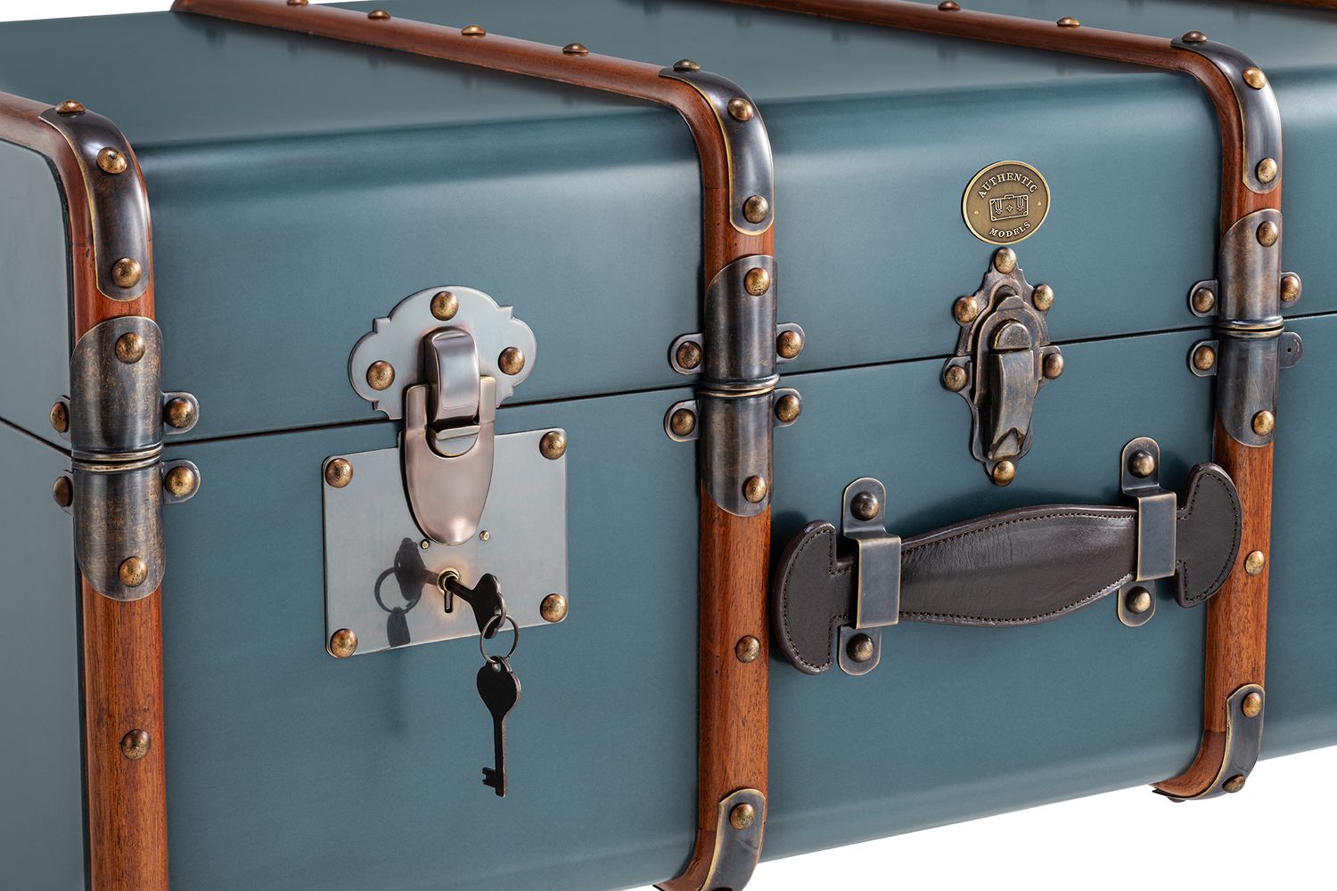 [product_category]-Authentic Models Stateroom Trunk Coffee Table, Petrol-Authentic Models-781934585022-MF040P-AUT-5