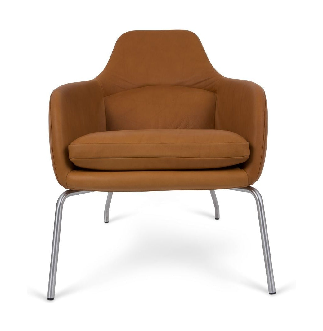 [product_category]-Bent Hansen Asento Lounge Chair, Brushed Steel/Cognac Adrian Leather-Bent Hansen-5713911003842-01562P_9999-02-02-BEN-1