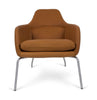 Bent Hansen Asento Lounge Chair, kartáčovaná ocel/koňaková Adrianská kůže