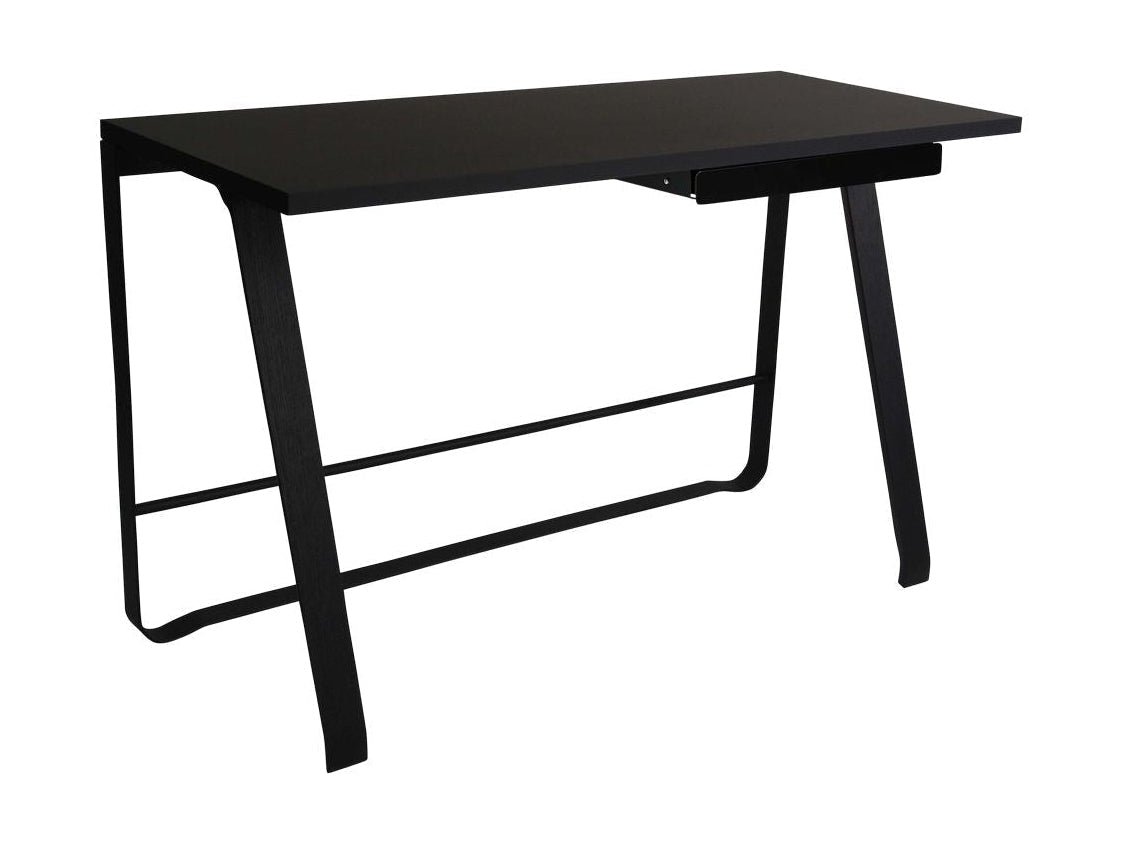 [product_category]-Bent Hansen Hemingway Desk With Drawer L 120 Cm, Black Lacquered Beech/Black Linoleum-Bent Hansen-5715457010896-130222WDU-BEN-1
