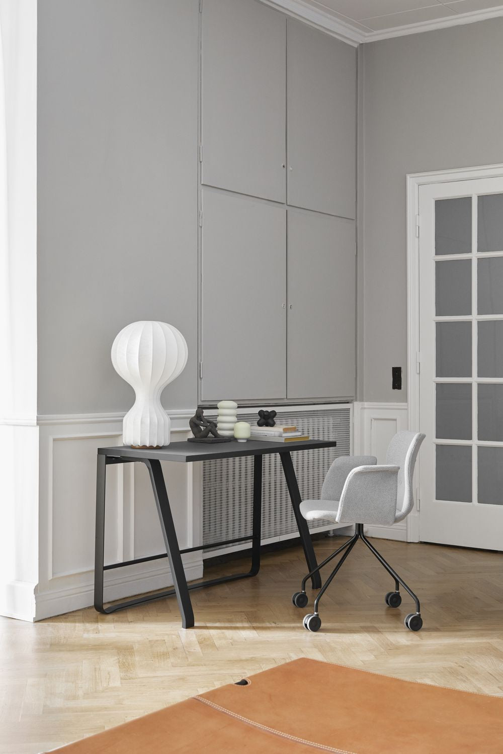 [product_category]-Bent Hansen Hemingway Desk With Drawer L 120 Cm, Black Lacquered Beech/Conifer Green Linoleum-Bent Hansen-5715457010971-130422WDU-BEN-4