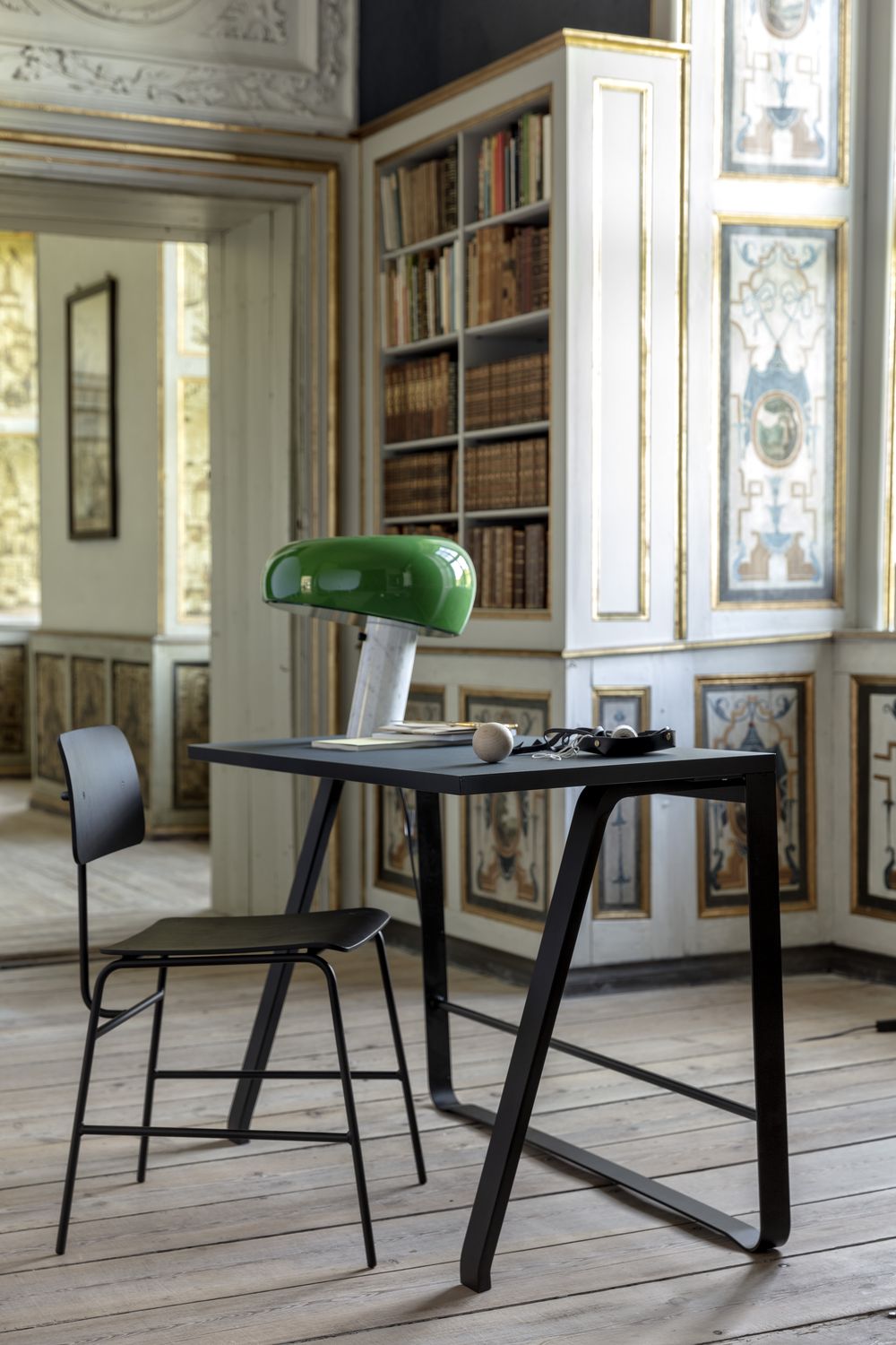 [product_category]-Bent Hansen Hemingway Desk With Drawer L 120 Cm, Matte Lacquered Oak/Black Linoleum-Bent Hansen-5715457010933-130211WDU-BEN-10