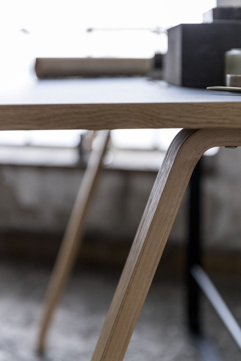 [product_category]-Bent Hansen Hemingway Desk With Drawer L 120 Cm, Matte Lacquered Oak/Black Linoleum-Bent Hansen-5715457010933-130211WDU-BEN-7