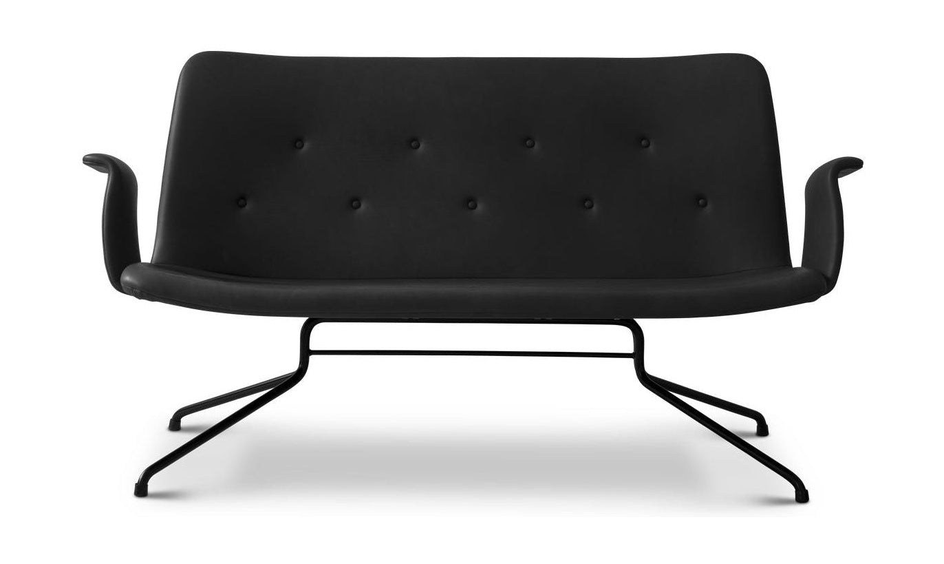 [product_category]-Bent Hansen Primum 2 Person's Sofa With Armrests, Frame In Black Powder Coated Steel/Black Adrian Leather-Bent Hansen-5715457316844-3162BFp_9999-02-01-BEN-1