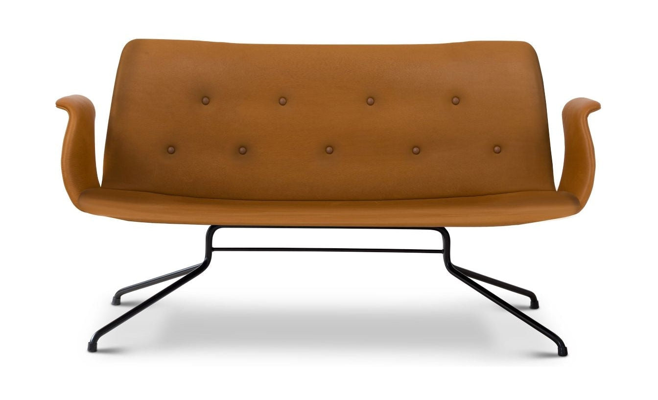 [product_category]-Bent Hansen Primum 2 Person's Sofa With Armrests, Frame In Black Powder Coated Steel/Cognac Adrian Leather-Bent Hansen-5715457316837-3162BFp_9999-02-02-BEN-1