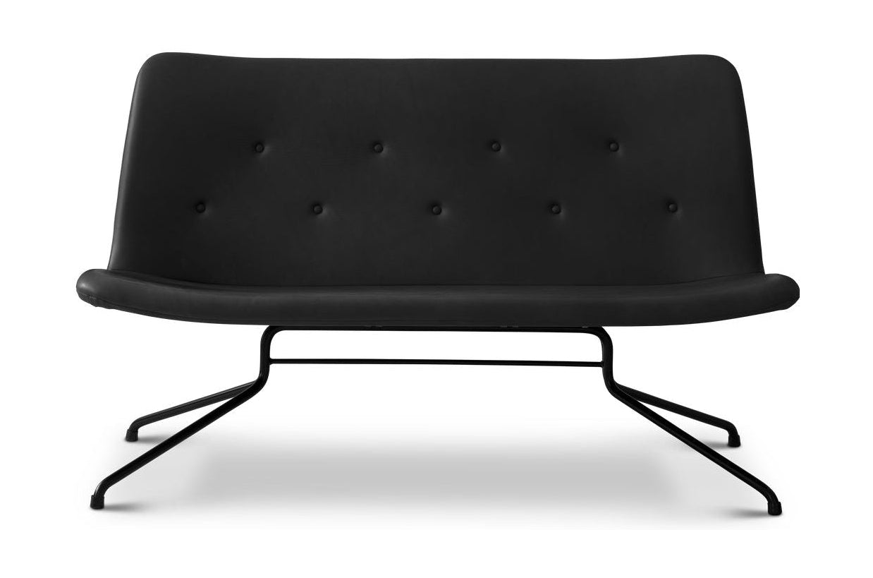 [product_category]-Bent Hansen Primum 2 Person's Sofa Without Armrests, Frame In Black Powder Coated Steel // Black Adrian Leather-Bent Hansen-5715457324429-3161BFp_9999-02-01-BEN-1