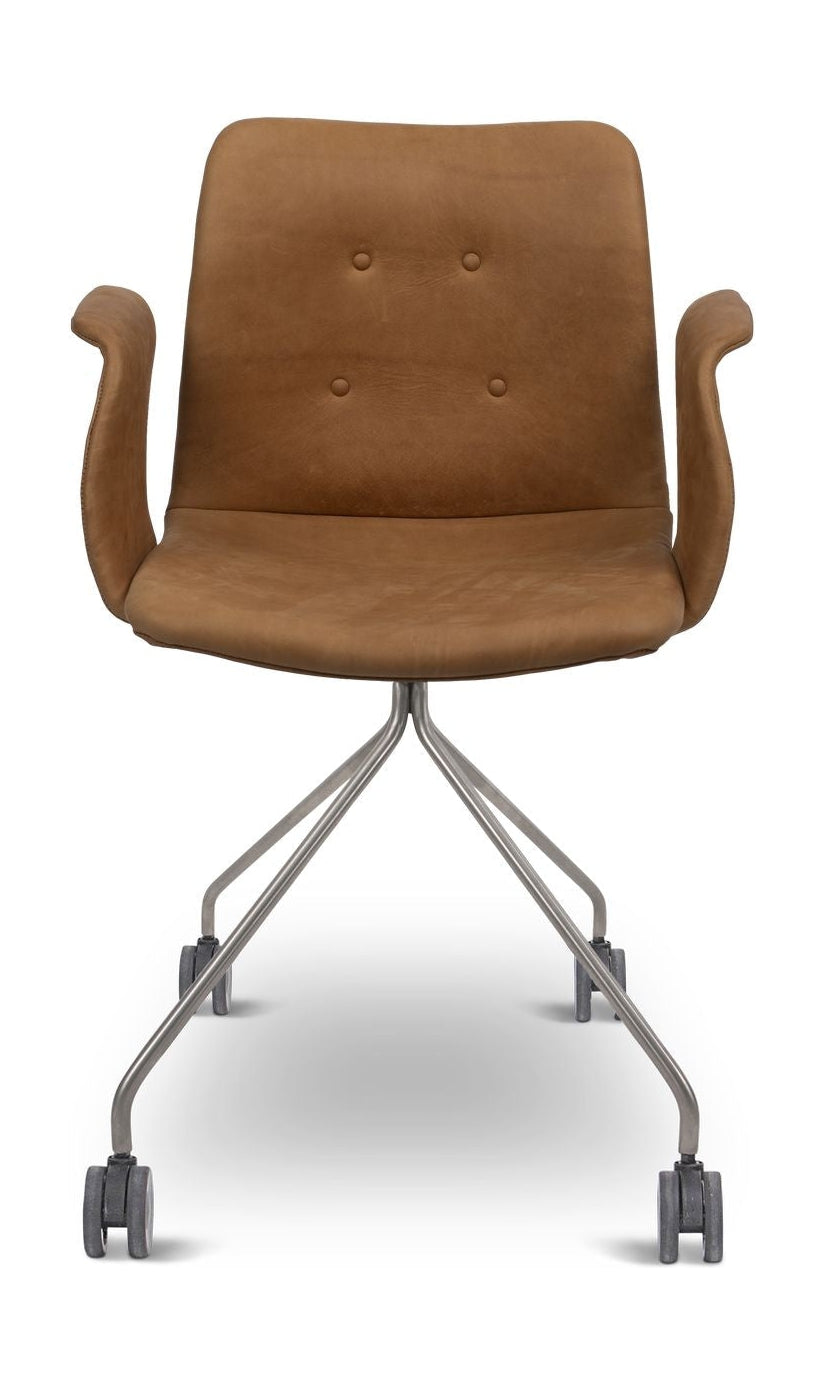 [product_category]-Bent Hansen Primum Chair With Armrests Stainless Steel Wheel Frame, Brandy Davos Leather-Bent Hansen-5715457198082-286278p_5000-03-02-BEN-1