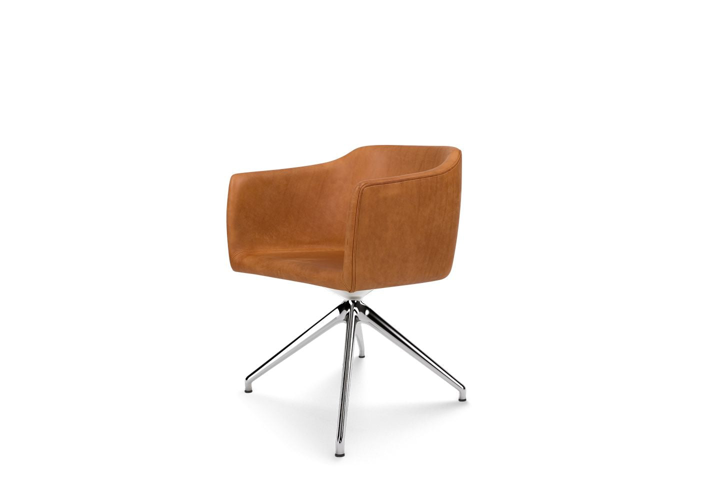 [product_category]-Bent Hansen Since Chair, Turning Frame In Polished Aluminum/Brandy Davos Leather-Bent Hansen-5715457366078-3302p_5000-03-02-BEN-2