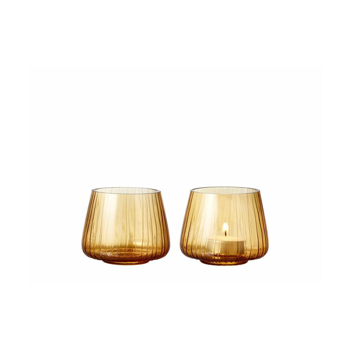 [product_category]-Bitz Kusintha Tealight Holder 2 Pcs. H 7.5 Cm, Amber-Bitz-5722000255949-25594-BIT-1