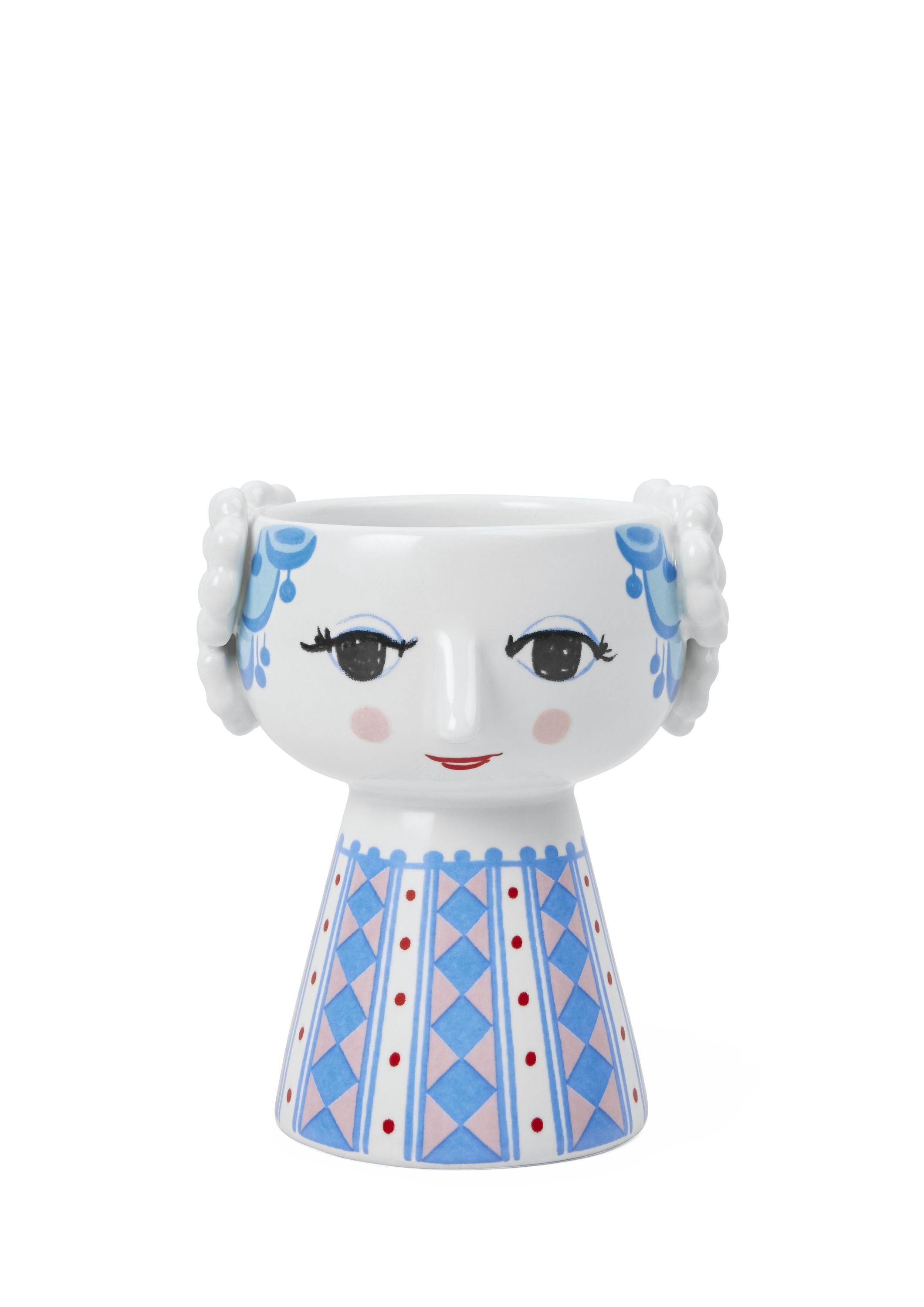 [product_category]-Bjørn Wiinblad Eva Candle Holder H9.5 Cm, Blue-Bjørn Wiinblad-5709513565512-56551-BJO-22