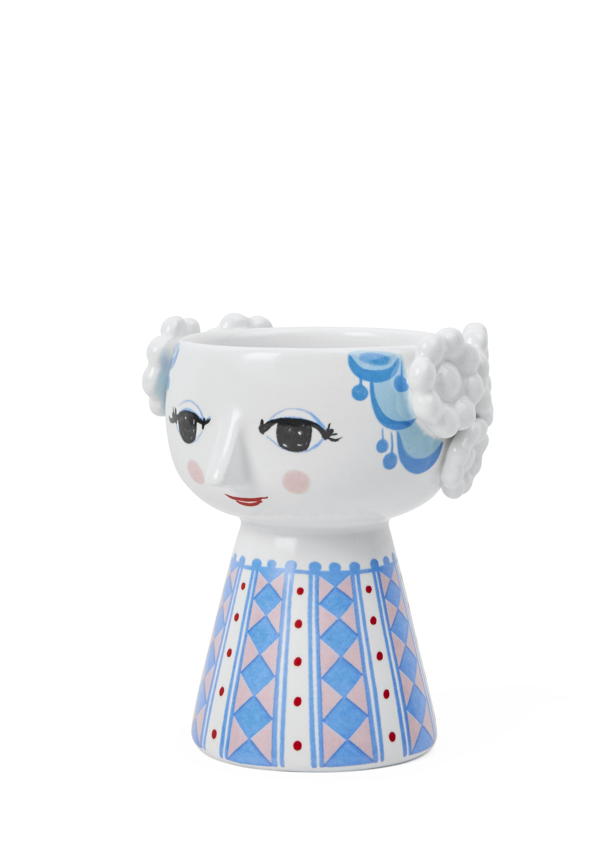 [product_category]-Bjørn Wiinblad Eva Candle Holder H9.5 Cm, Blue-Bjørn Wiinblad-5709513565512-56551-BJO-2