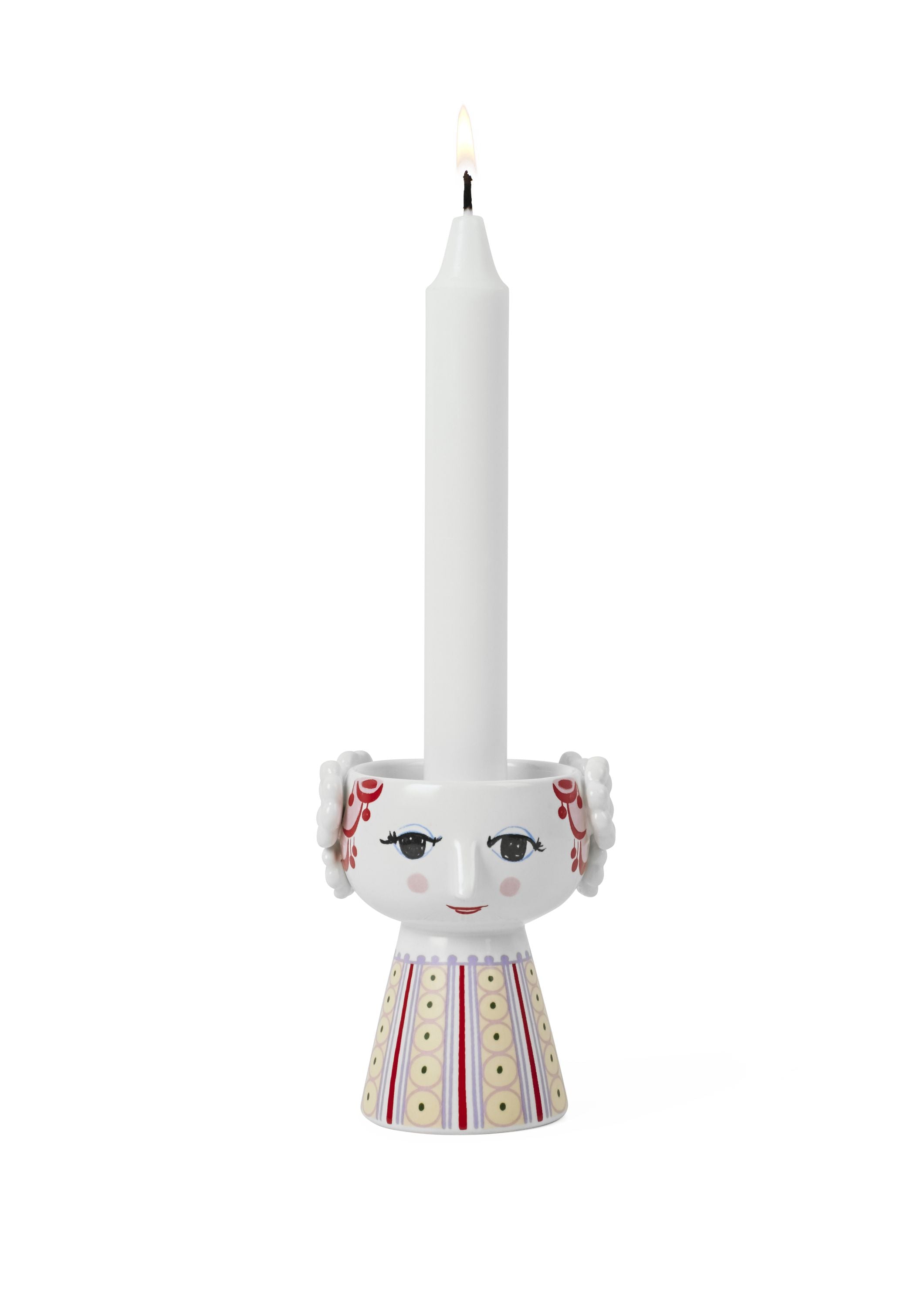[product_category]-Bjørn Wiinblad Eva Candle Holder H9.5 Cm, Lavender-Bjørn Wiinblad-5709513565505-56550-BJO-5