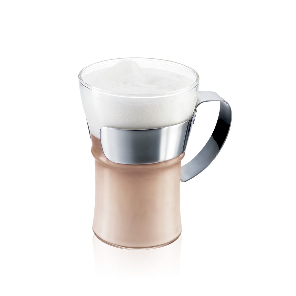 [product_category]-Bodum Assam Coffee Glass With Metal Handle Chrome 0.35 L, 2 Pcs.-Bodum-727015425504-4553-16-BOD-2