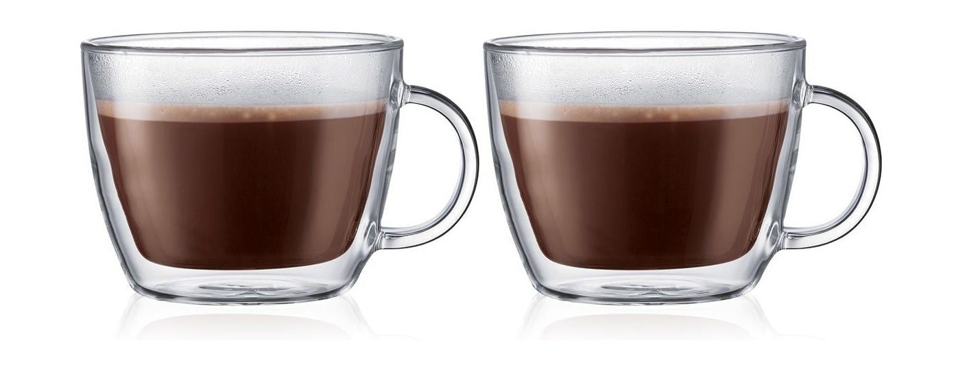 [product_category]-Bodum Bistro Caffè Latte Cup Double Walled With Handle H11.4 Cm, 2 Pcs.-Bodum-727015831848-10608-10-BOD-1