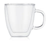 Bodum Bistro espresso dubbele ommuurde thermoglazen met glazen handgreep, 2 pc's.