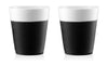 Bodum Bistro mok met siliconen band zwart, 2 pc's.