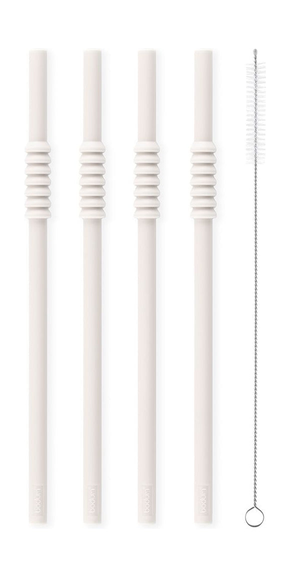 [product_category]-Bodum Bistro Set With 4 Silicone Straws + Cleaning Brush Cream, 4 Pcs.-Bodum-699965446628-K12035-913-BOD-1