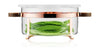 Bodum Chambord Set Glass Bowl With Silicone Lid White, Milky, 2.5 L